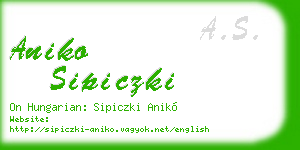 aniko sipiczki business card