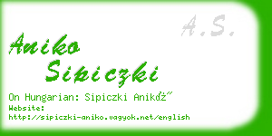 aniko sipiczki business card